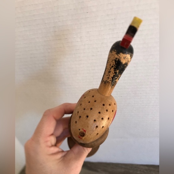 Vtg Handcrafted Wooden Bird Appetizer Holder - Picture 10 of 10